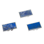 Таблетница карманная прямоугольная на 7 отделений с зеркалом и накладкой из натурального камня Лазурит Silver Stone Pillboxes варинант исполнения - 4 | Loft Concept в Екатеринбурге