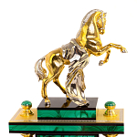 Настольный письменный набор из малахита с декором в виде лошади Leader Organizer варинант исполнения - 2 | Loft Concept в Екатеринбурге