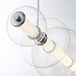 Подвесной светильник линейный с прозрачными стеклянными шарами разного диаметра Eurofase варинант исполнения - 5 | Loft Concept в Екатеринбурге