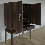 Кабинетный шкаф Elsa Dreams Walnut с 2-мя ящиками варинант исполнения - 1 | Loft Concept в Екатеринбурге