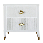 Тумба прикроватная с двумя ящиками Elsa Dreams White варинант исполнения - 5 | Loft Concept в Екатеринбурге