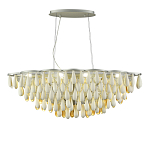 Люстра с подвесками в форме капель на серебристом каркасе Raindrop варинант исполнения - 1 | Loft Concept в Екатеринбурге