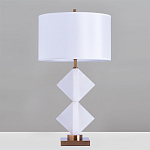 Настольная лампа белая на фигурном основании Aerial Geometry варинант исполнения - 3 | Loft Concept в Екатеринбурге