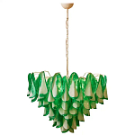 Люстра из стеклянных зеленых лепестков Petalled Illuminator варинант исполнения - 3 | Loft Concept в Екатеринбурге