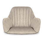 Барный стул со спинкой и подлокотниками на 4-х коричневых деревянных ножках Бежевый Велюр Ava Charm варинант исполнения - 4 | Loft Concept в Екатеринбурге