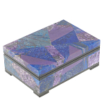 Шкатулка из натурального камня лазурит и чароит Stone Casket варинант исполнения - 1 | Loft Concept в Екатеринбурге
