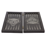 Подарочные нарды из натурального камня с гравировкой Backgammon from Stone варинант исполнения - 4 | Loft Concept в Екатеринбурге