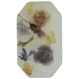 Шкатулка из эпоксидной смолы с цветами белая Epoxy Resin Flowers Box White