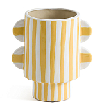 Ваза из фаянса Brighter than the Stars жёлтая полоска варинант исполнения - 1 | Loft Concept в Екатеринбурге