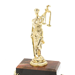 Часы настольные бронзовые из натурального камня Яшма с декором в виде Фемиды Themis Stone Clock варинант исполнения - 3 | Loft Concept в Екатеринбурге