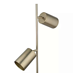 Торшер золотистый с 2-мя подвижными плафонами на белом мраморном основании Streams of Light варинант исполнения - 2 | Loft Concept в Екатеринбурге