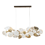 Люстра с белыми и золотистыми цветами G9 Dahlia Flowers Lamp варинант исполнения - 2 | Loft Concept в Екатеринбурге