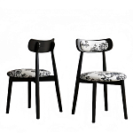 Стул обеденный деревянный с цветочной обивкой Foshan Chair варинант исполнения - 1 | Loft Concept в Екатеринбурге