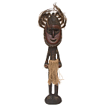 Деревянная статуэтка Абориген в маске с перьями Aborigine Mask Figurine варинант исполнения - 1 | Loft Concept в Екатеринбурге