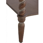 Приставной столик деревянный с резными ножками и нижней полкой Vintage Side Table Brown Wood варинант исполнения - 4 | Loft Concept в Екатеринбурге
