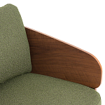 Кресло с каркасом из массива ореха Gallin Chair Green варинант исполнения - 5 | Loft Concept в Екатеринбурге