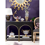 Чаша из прозрачного стекла с ручками и ободком из бронзы Eden Garden варинант исполнения - 5 | Loft Concept в Екатеринбурге