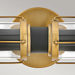 Бра для ванных комнат горизонтальное с 2-мя прозрачным цилиндрическим плафонами на круглом основании Hinkley варинант исполнения - 3 | Loft Concept в Екатеринбурге