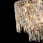 Люстра подвесная с хрустальными подвесками и металлическим основанием цвета Хром Ludivine Lighting варинант исполнения - 5 | Loft Concept в Екатеринбурге