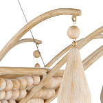 Люстра из деревянных бусин с подвесками в виде капель Wooden Beads варинант исполнения - 3 | Loft Concept в Екатеринбурге