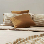 Чехол на подушку горчичного цвета с бахромой и объемным узором Ethnic mix варинант исполнения - 8 | Loft Concept в Екатеринбурге