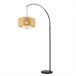 Торшер с декоративным поясом из плетеного бамбука Biuloggicu варинант исполнения - 1 | Loft Concept в Екатеринбурге