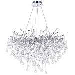 Люстра с хрустальными подвесками капли серебро Droplet Silver Chandelier 15 варинант исполнения - 2 | Loft Concept в Екатеринбурге