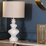 Настольная лампа с кремовым абажуром на спиралевидном основании Spun варинант исполнения - 1 | Loft Concept в Екатеринбурге