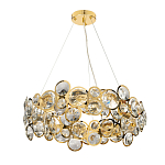 Люстра подвесная из золотых колец 57 см Golden Circles варинант исполнения - 2 | Loft Concept в Екатеринбурге