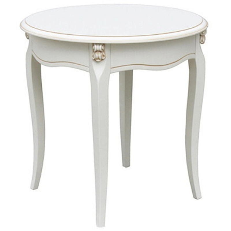 Круглый кофейный стол в стиле прованс Agace Montmartre Provence Coffee Table Белый Бежевый в Екатеринбурге | Loft Concept 