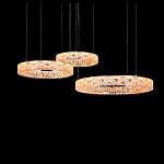 Люстра из 3-х колец с текстурной огранкой Reflection of Reality варинант исполнения - 1 | Loft Concept в Екатеринбурге