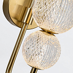 Бра цвета латунь с 6-ю рифлеными плафонами шаровидной формы Alora варинант исполнения - 3 | Loft Concept в Екатеринбурге