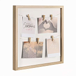 Рамка для фото с подсветкой c 6-ю деревянными прищепками в комплекте Photo Backlight варинант исполнения - 1 | Loft Concept в Екатеринбурге