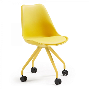Стул на колесиках Pure Color Yellow