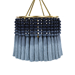 Люстра синяя плетеная с кисточками Boho Tassel Chandelier варинант исполнения - 1 | Loft Concept в Екатеринбурге