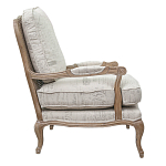 Кресло со спинкой из ротанга Ellie Rattan Armchair beige print flax варинант исполнения - 1 | Loft Concept в Екатеринбурге