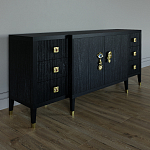 Большой Комод-буфет Elsa Dreams Black с ящиками варинант исполнения - 4 | Loft Concept в Екатеринбурге