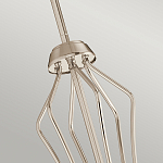 Люстра цвета никель с 6-ю рифлеными стеклянными плафонами и изогнутым каркасом Kichler варинант исполнения - 5 | Loft Concept в Екатеринбурге