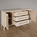 Буфет Primo с тремя ящиками и двумя фасадами Светлый дуб варинант исполнения - 3 | Loft Concept в Екатеринбурге