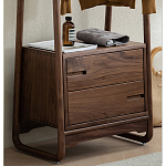 Вешалка деревянная с 2- мя ящиками Moon Walnut Furniture варинант исполнения - 7 | Loft Concept в Екатеринбурге