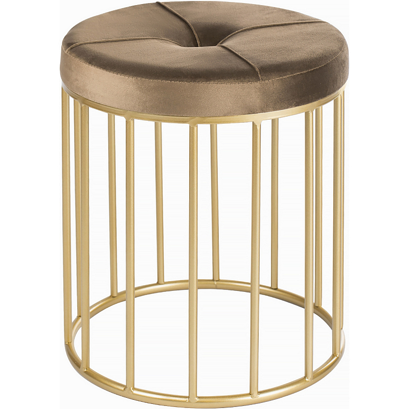 Пуф The brown cage Коричневый Золотой Пуф The brown cage Коричневый Золотой в Екатеринбурге | Loft Concept