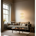 Подвесной вязаный белый светильник «Моника» варинант исполнения - 3 | Loft Concept в Екатеринбурге