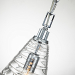 Подвесной светильник с прозрачным рельефным стеклянным плафоном в форме конуса Feiss варинант исполнения - 5 | Loft Concept в Екатеринбурге