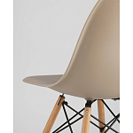 Пластиковый стул на ножках из массива бука Eames Beige варинант исполнения - 3 | Loft Concept в Екатеринбурге