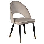 Стул велюровый серо-бежевый Schelde Gray Beige варинант исполнения - 2 | Loft Concept в Екатеринбурге