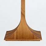 Настольная лампа со скошенным конусовидным абажуром и фигурной ножкой в цвете тик Accord Lighting варинант исполнения - 5 | Loft Concept в Екатеринбурге