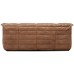 Дизайнерский кожаный диван коричневый без подлокотников Aveline Leather Sofa варинант исполнения - 4 | Loft Concept в Екатеринбурге