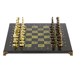 Шахматы Ренессанс из бронзы с доской из натурального камня Змеевик Decorative Thematic Chess  варинант исполнения - 1 | Loft Concept в Екатеринбурге