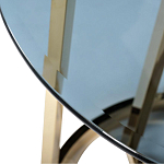 Столик журнальный золотой с темным стеклом Tastiness варинант исполнения - 1 | Loft Concept в Екатеринбурге