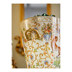 Кашпо с растительным и животным орнаментом на бронзовых ножках Turquoise Blooming Garden варинант исполнения - 7 | Loft Concept в Екатеринбурге